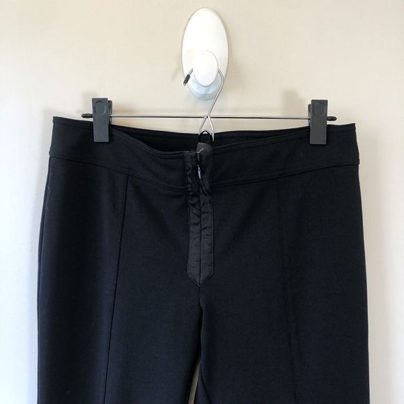 Bisou Bisou Dress Pants Black Jacquard Trim Ankle Zip Women’s Size 8 NWT’s - Picture 5 of 12